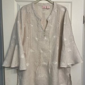 St Tropez Linen Beach Coverup